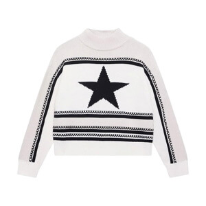 Mint Velvet White Cotton Blend Star Jumper